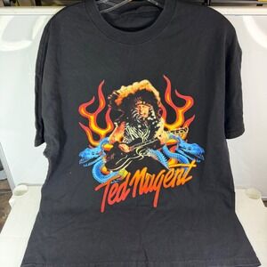 Ted Nugent Concert Tour Graphic T Shirt Black Music Rock Guitar 2013 Size XL